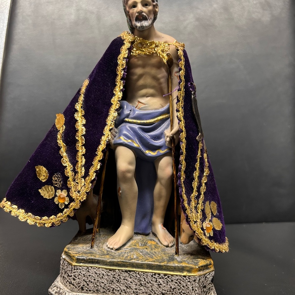 Regal Purple and Gold Cloaked Figurine